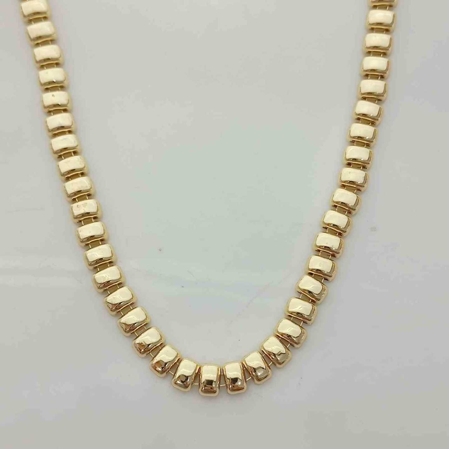 Cadena Bañado Oro Plazoleta de Rectangular 45+5cm