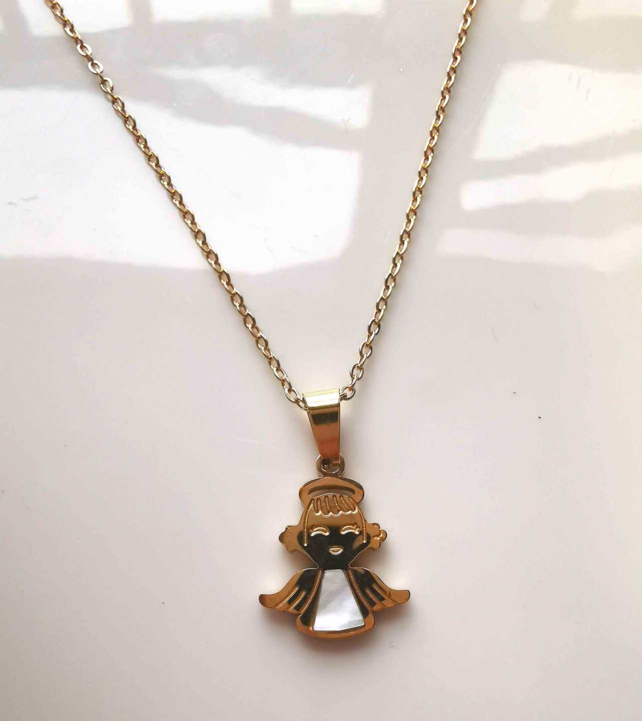 Collar Dorado Angel Con Nacal