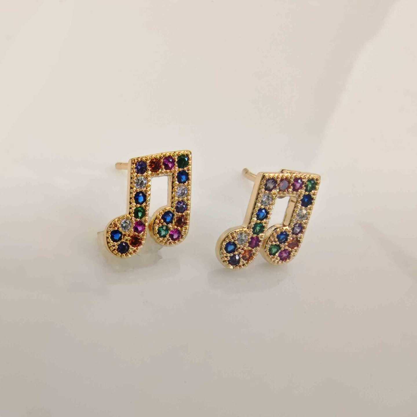 Aro Bañado en Oro Nota Musica Circones Colores