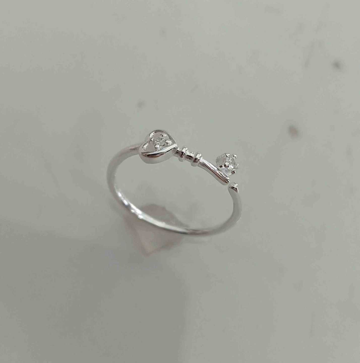 Anillo Plata925 Abierto Llave Circones