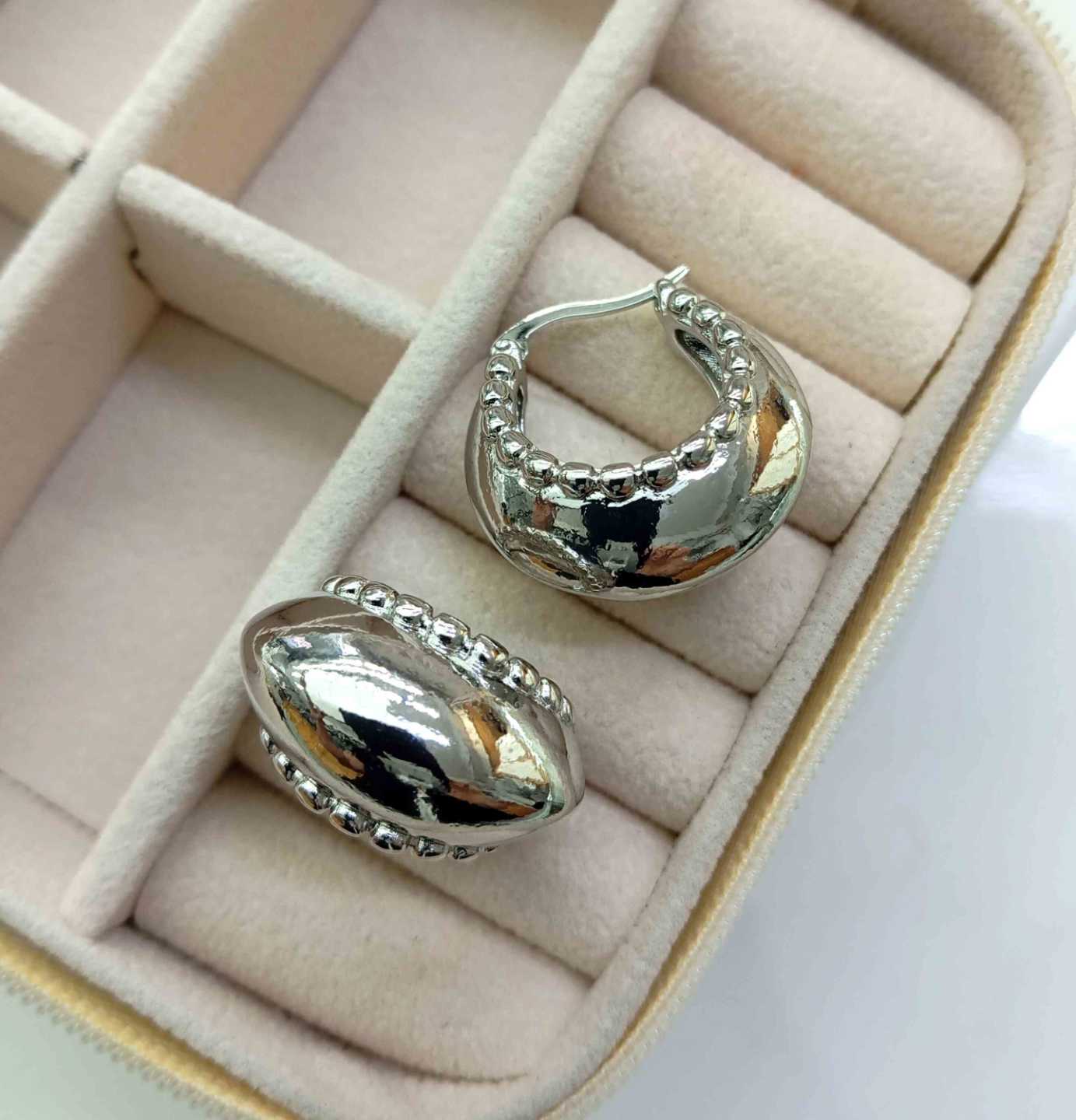 Aro Bañado Oro 18k o Plata Argolla Cordo Grueso