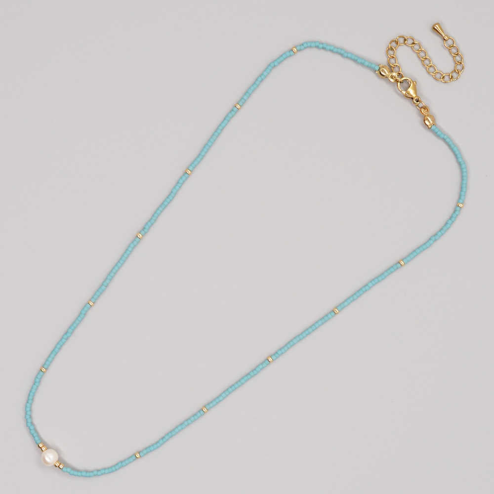 Collar Miyuki Celeste un Perla Rio