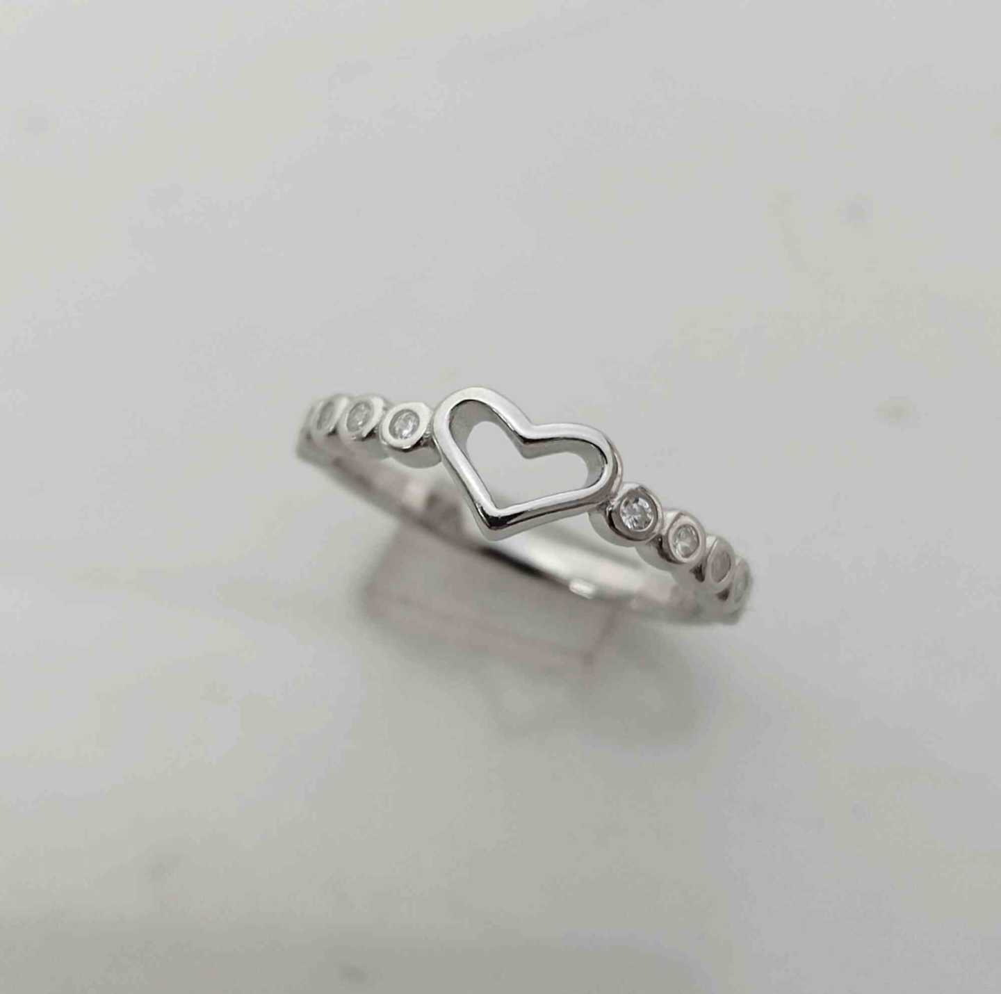 Anillo Plata925 Sinfin Medio Corazon Centro
