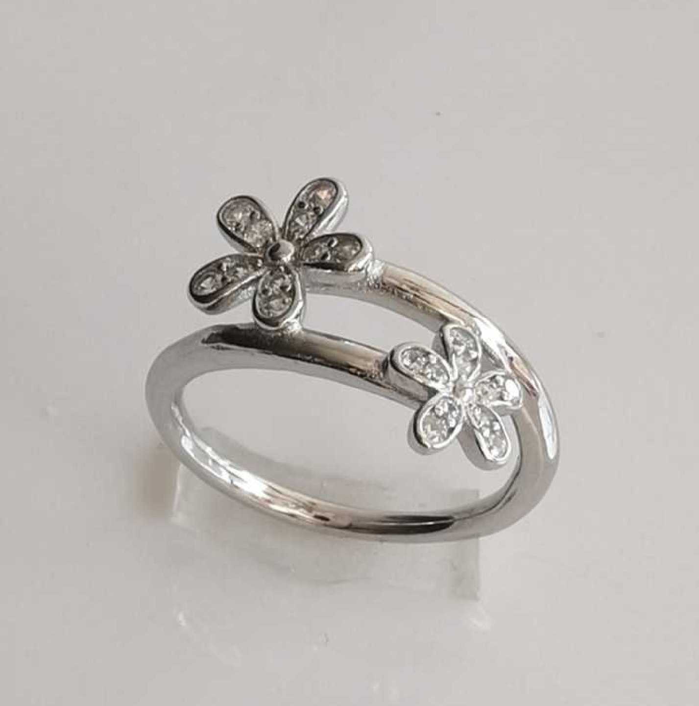 Anillo Plata925 Flores Circones