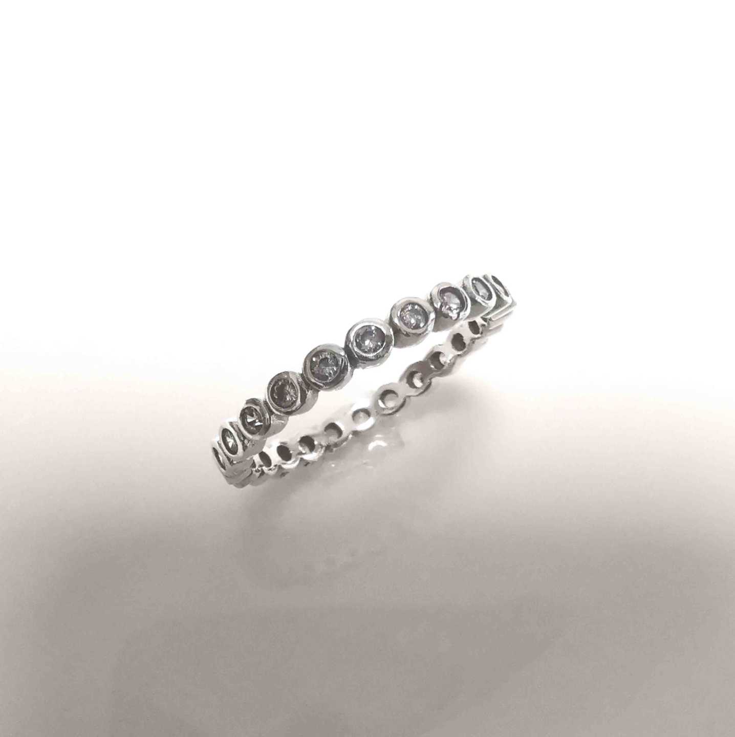 Anillo Plata925 Circulo Circones