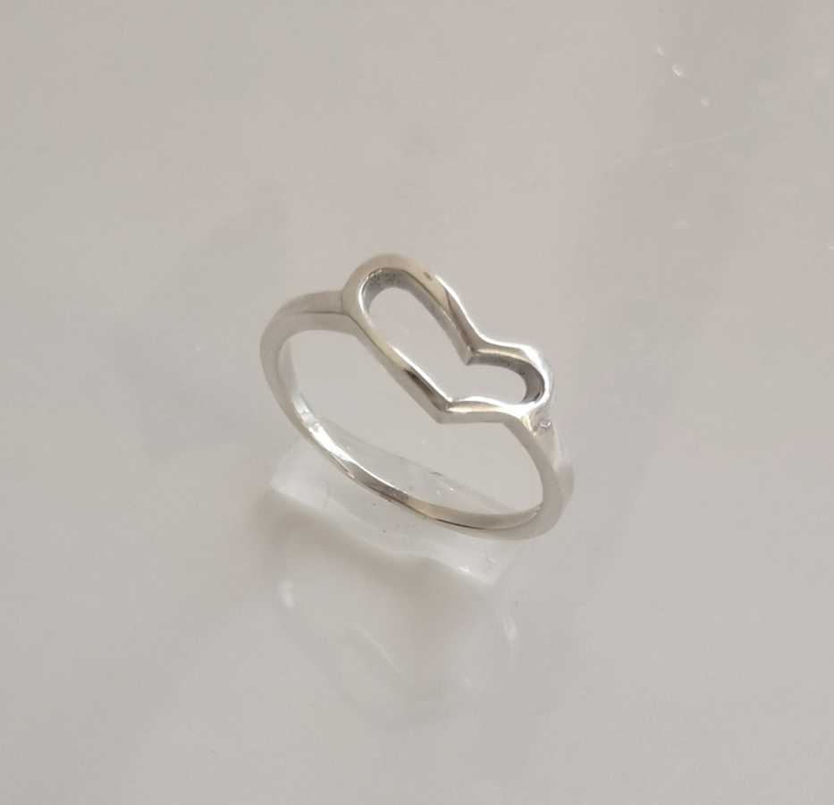 Anillo Plata925 Corazon Hueco Lisa