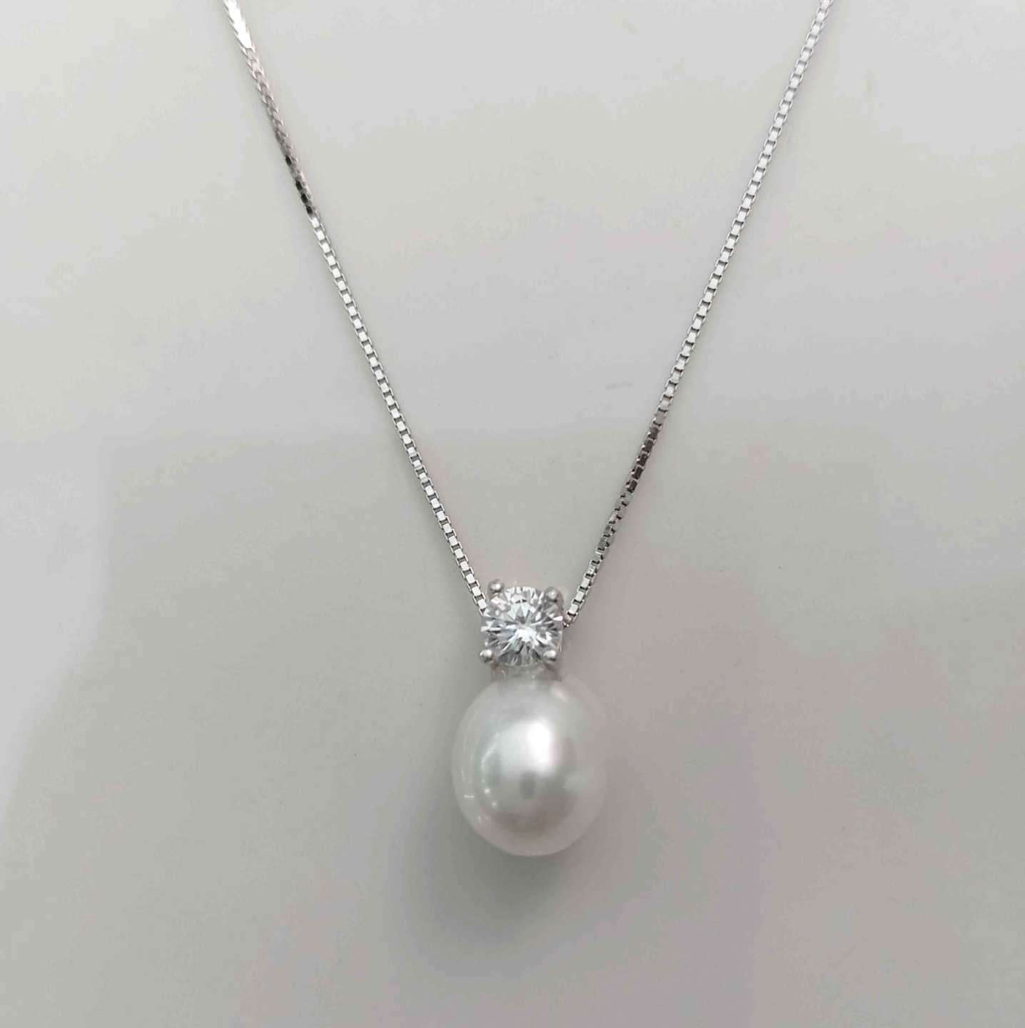 Collar Plata925 Punto Luz y Perla Rio