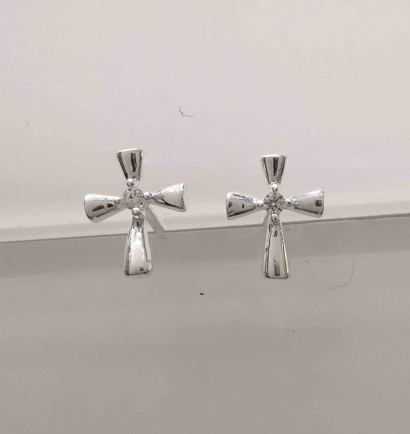 Aro Plata925 Cruz Circon