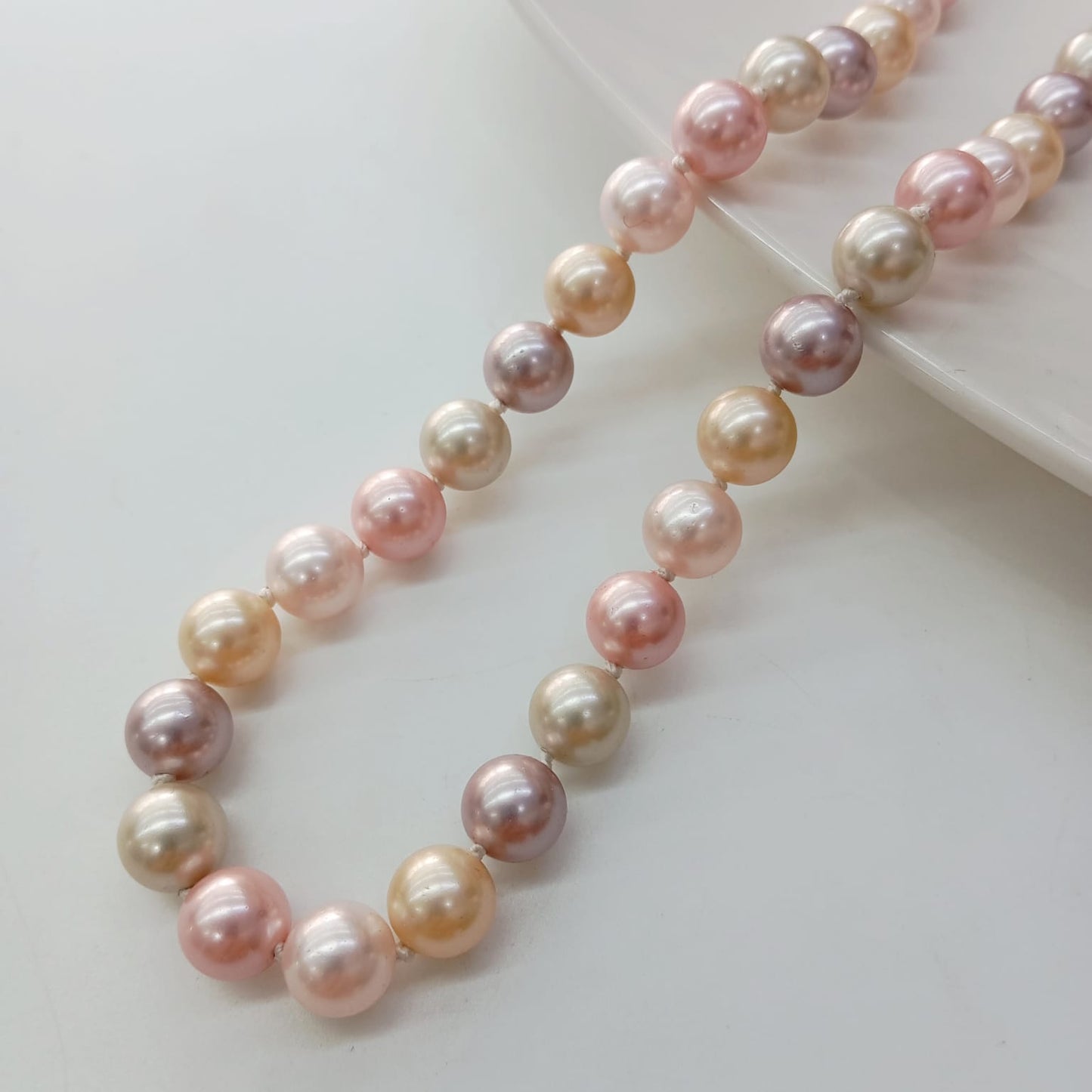 Collar Perla Mallorca Tono Rosado 8mm 42cm
