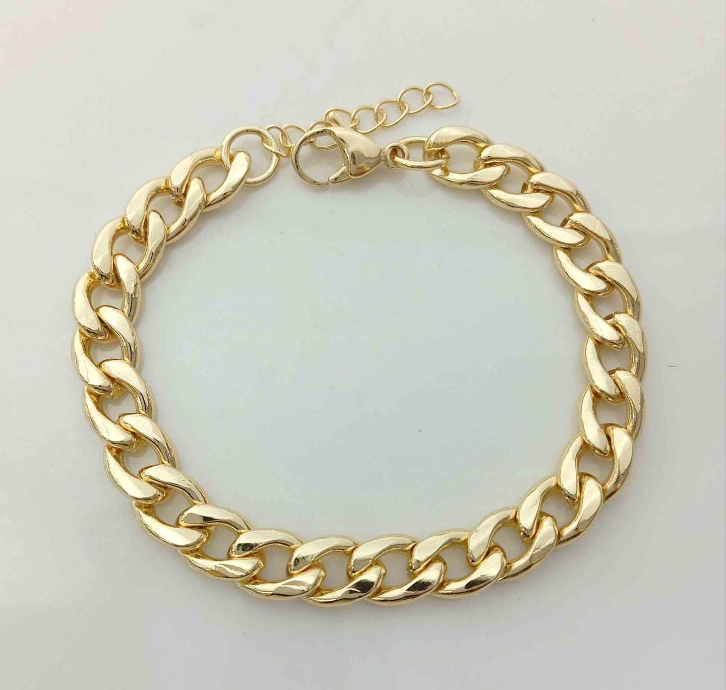 Pulsera Acero Bañado en Oro Eslabon Cartier 1:1 2.5