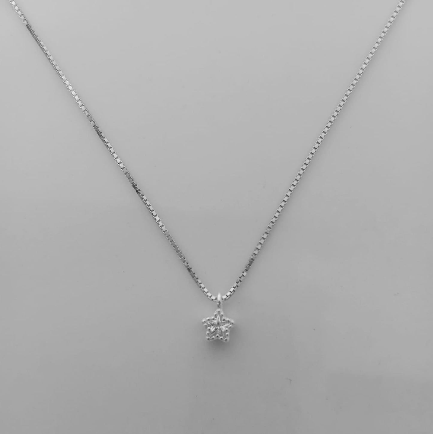 Collar Plata925 Estrella Mini Circon Colores