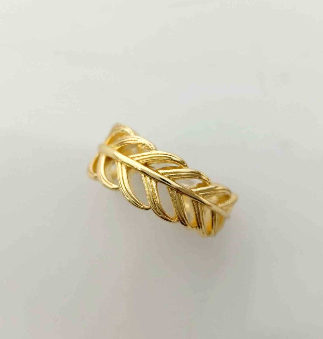 Anillo Bañado Oro Ojas Ajustable