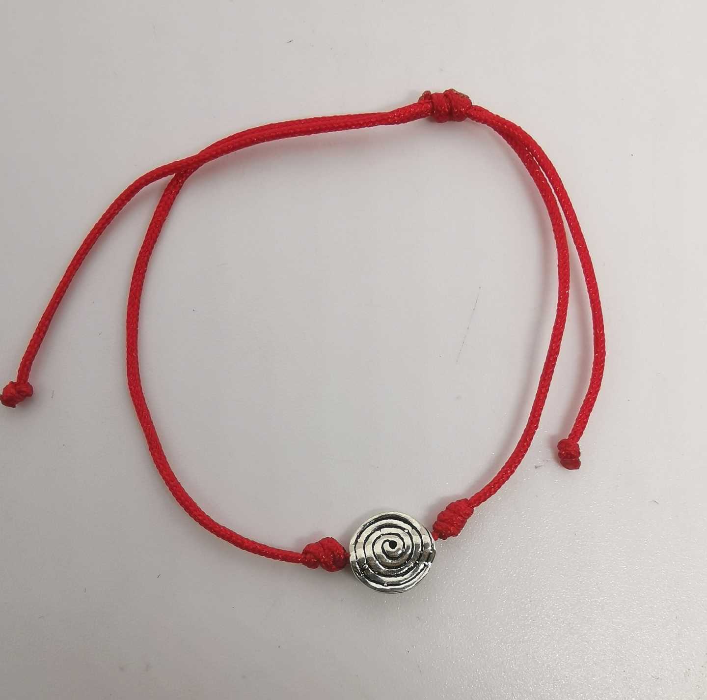 Pulsera Hilo Rojo Con Plata925 Espiral