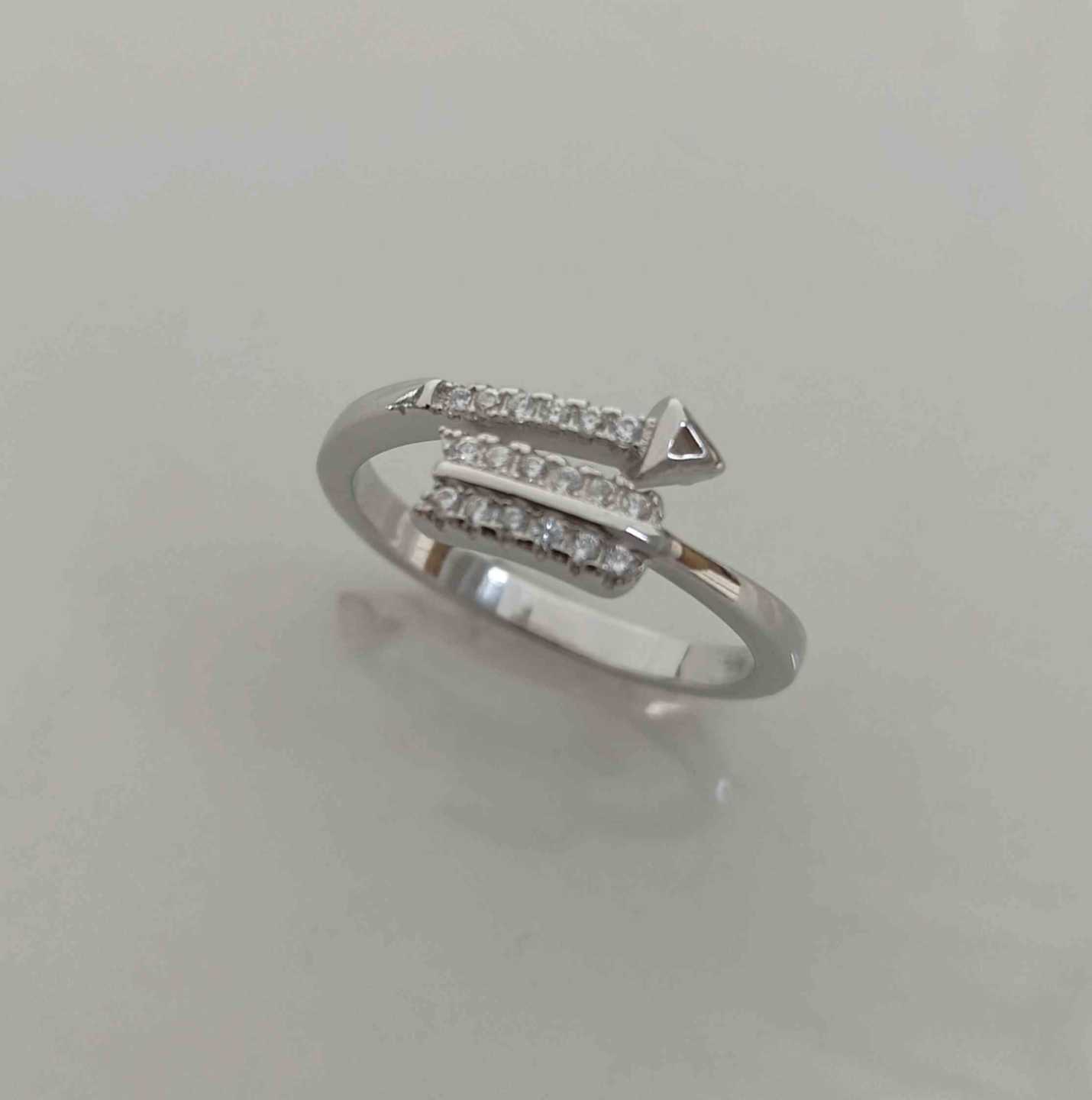 Anillo Plata925 Flecha Circones Abierto