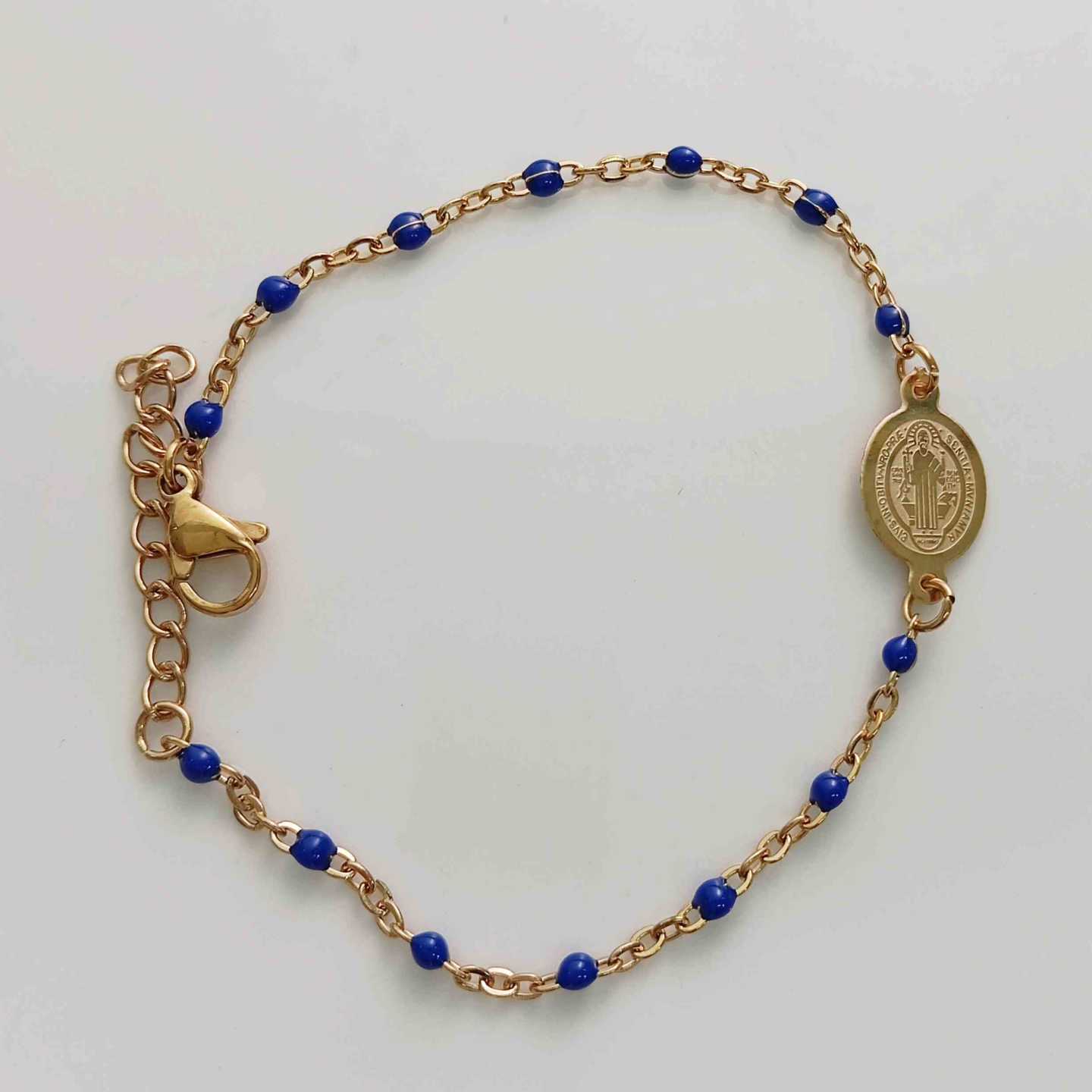 Pulsera Dorado San Benido Cadena Plastica Colores