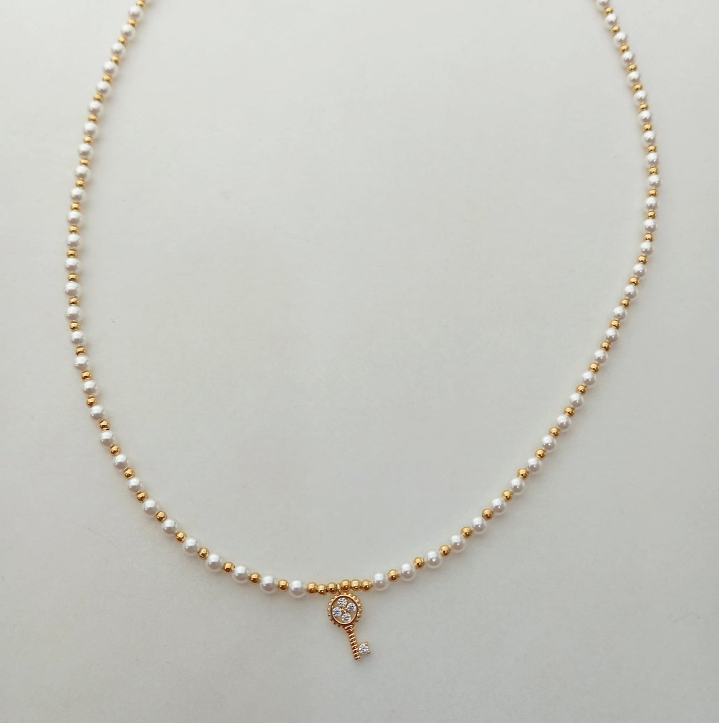 Collar Perla Mallorca Colores 4mm 42cm
