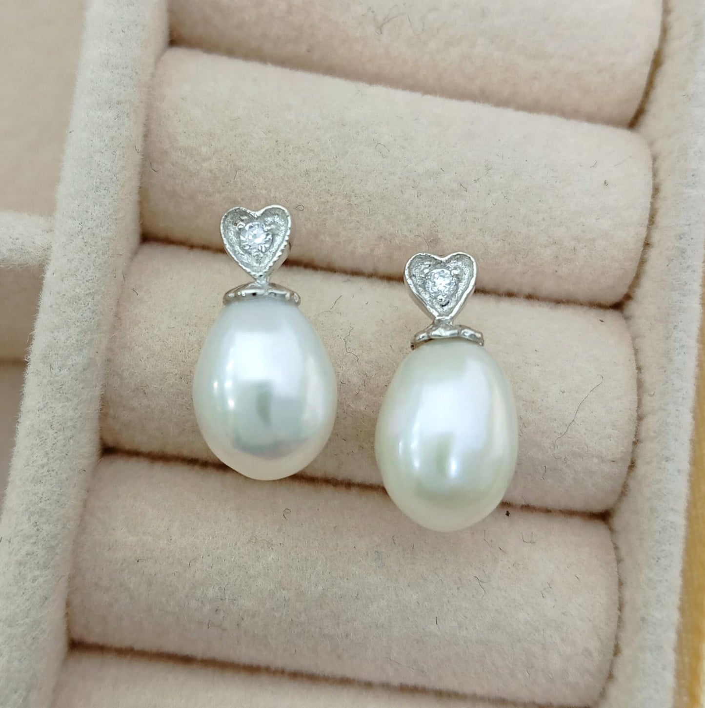 Aro Plata Corazon y Perla Rio