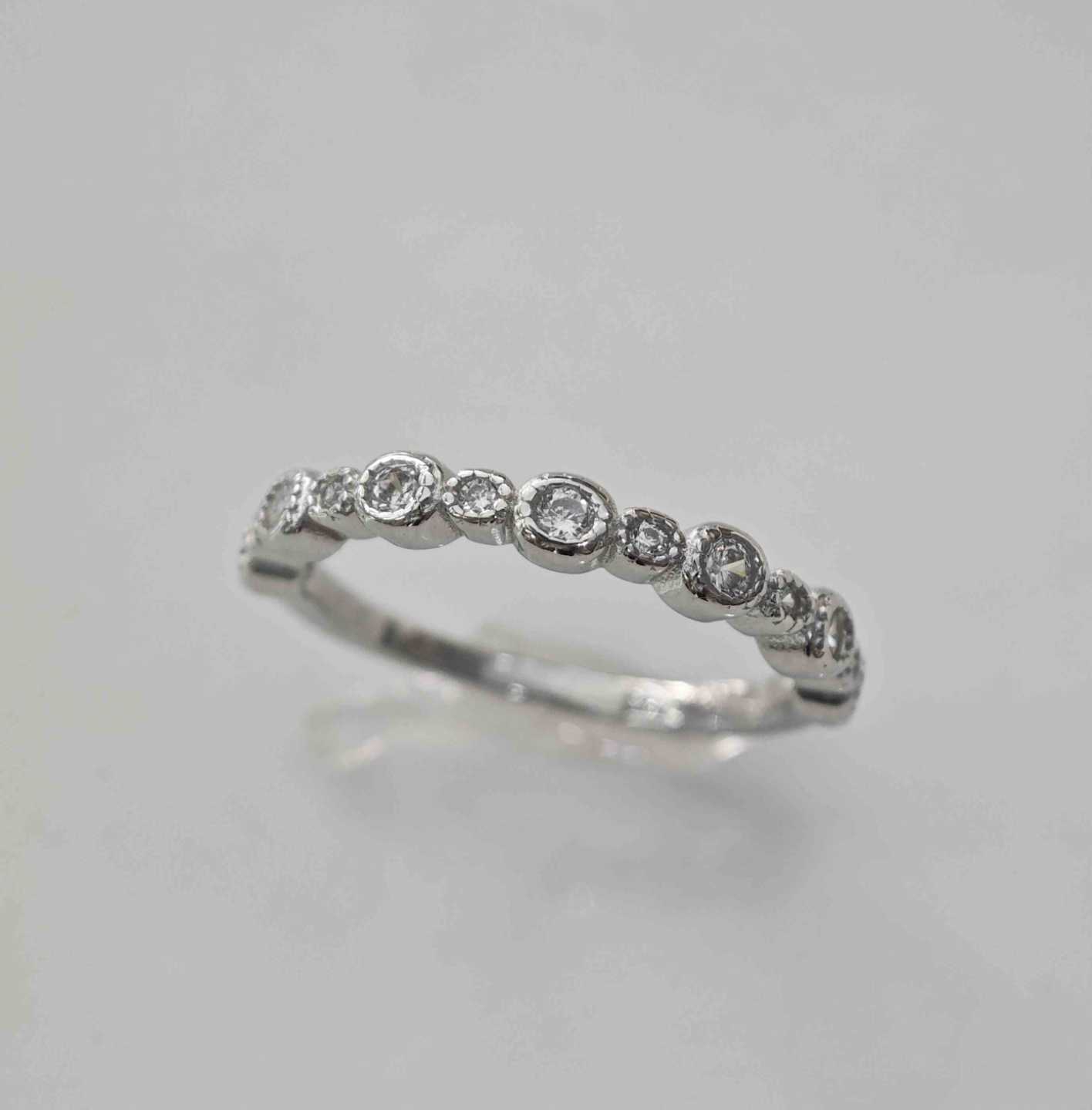 Anillo plata925 medio circulo sintillo circones