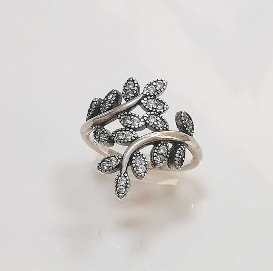 AnIllo Plata925 Doble Hojas Circones