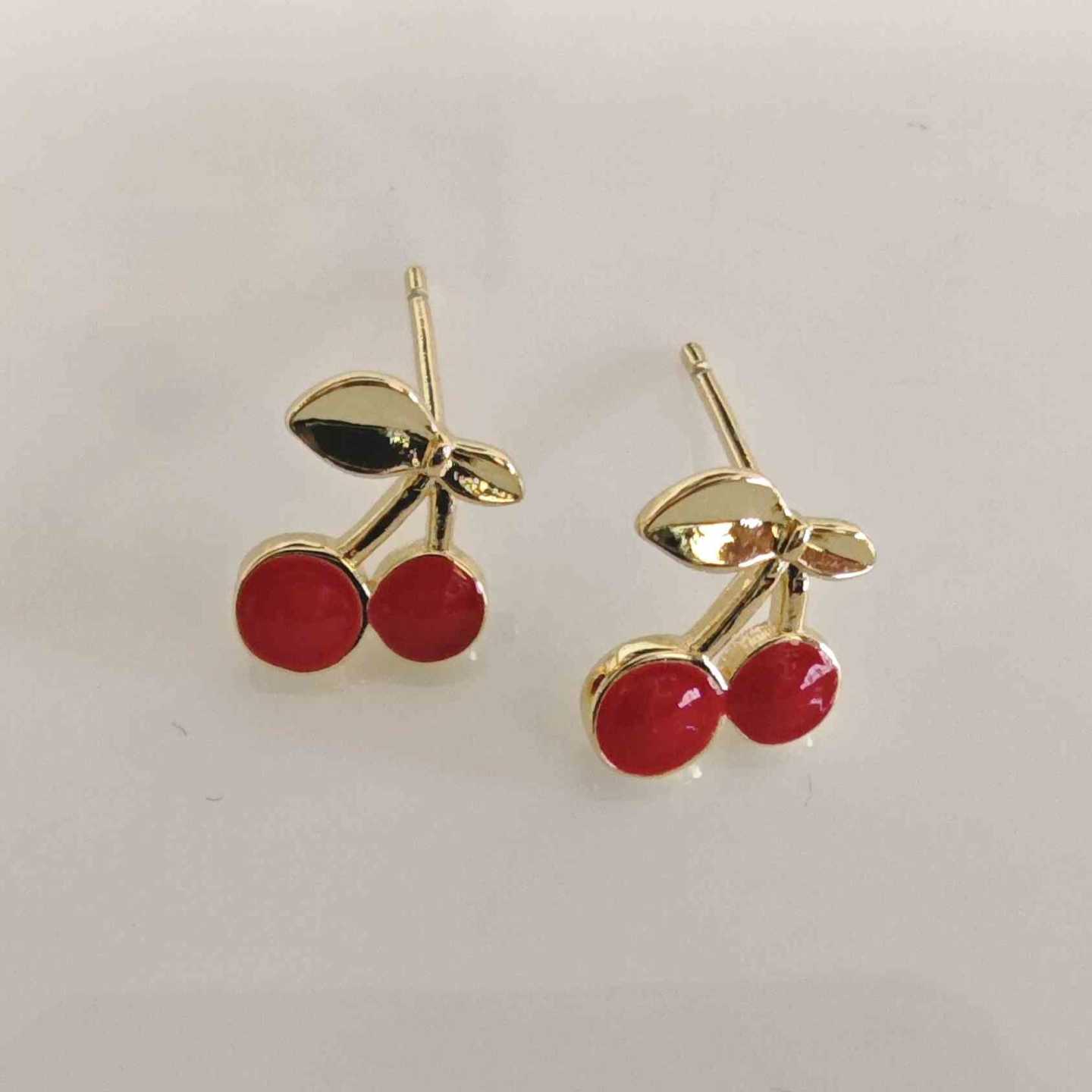 Aro Bañado en Oro Cordo Cereza Rojo