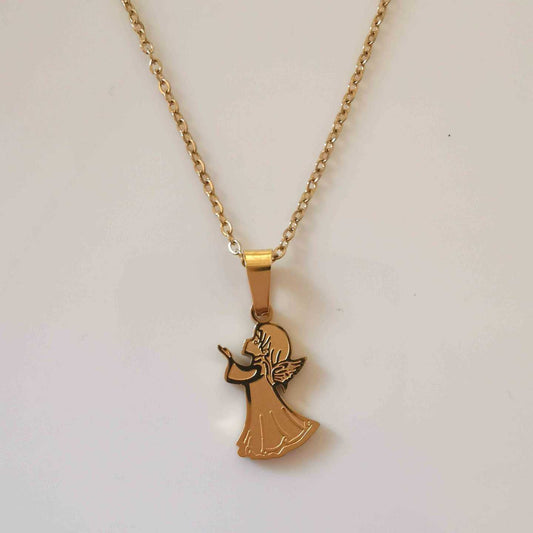 Collar Dorado Angel Chico