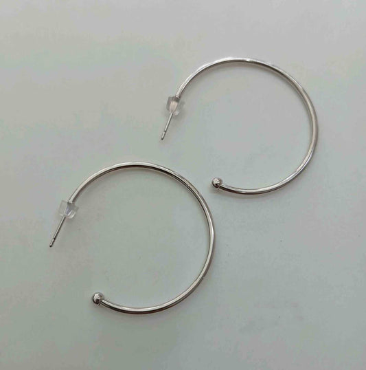 Aro Bañado Plata Argolla Grande 35cm
