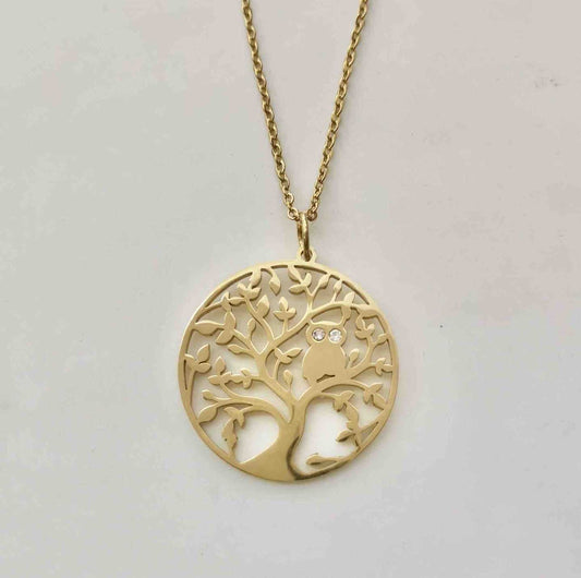 Collar Dorado Arbol Grande 60cm