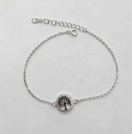 Pulsera Plata925 Arbol Redonto Circones