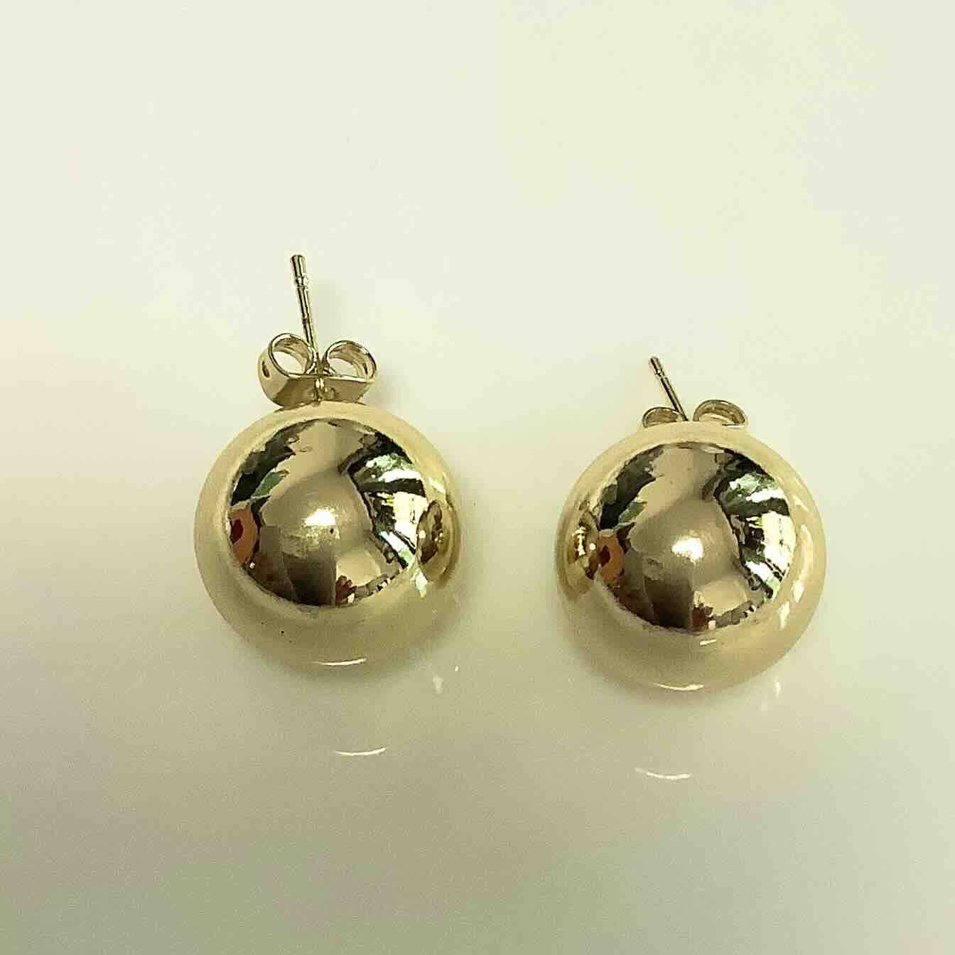 Aro Bañado en Oro 18K Pelota Lisa