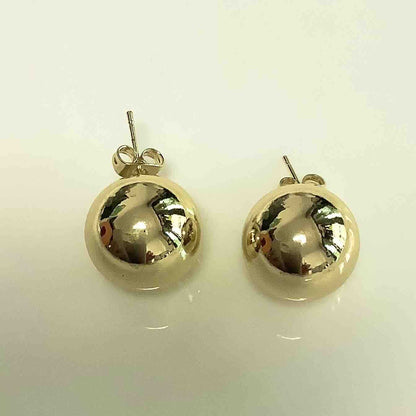Aro Bañado en Oro 18K Pelota Lisa