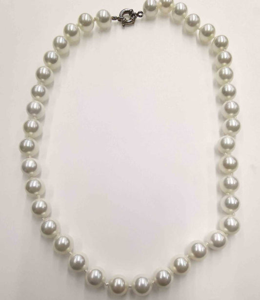 Collar Perla Mallorca Blanca 10mm 45cm