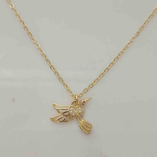 Collar Bañado en Oro Colibri Circones