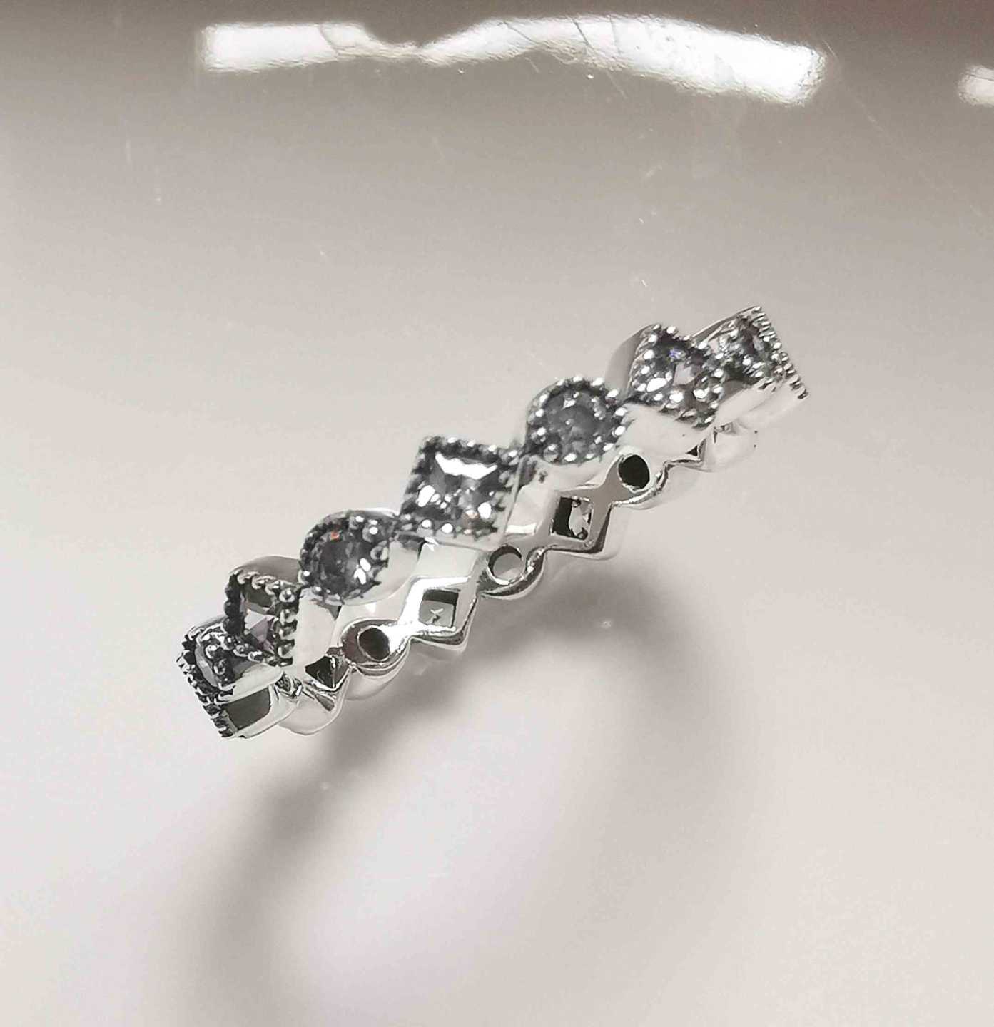 Anillo Plata925 Circulo y Cuadrado Circones