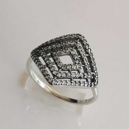 Anillo Plata925 Rombo Circones