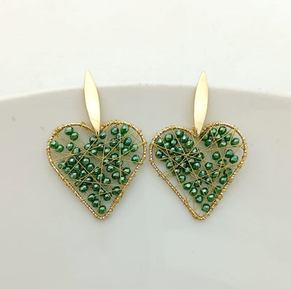 Aro Bañ Dor. Corazon Con Piedras o Con Cristales