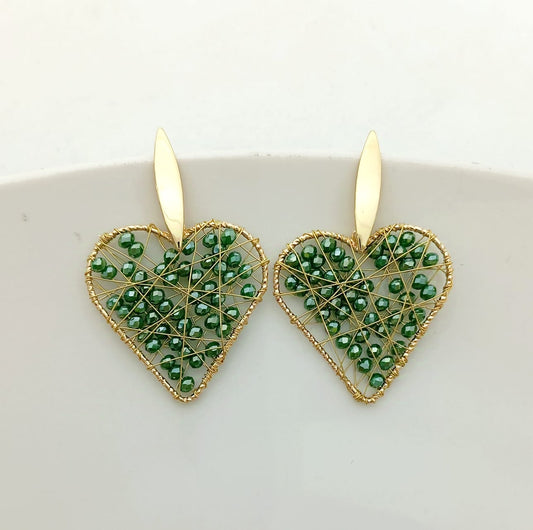 Aro Bañ Dor. Corazon Con Piedras o Con Cristales