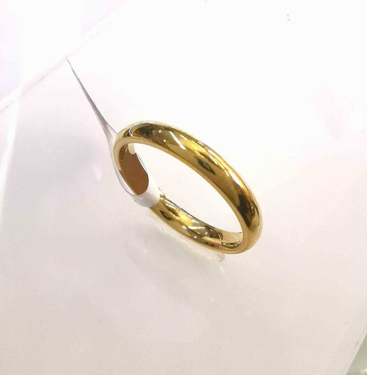 Anillo Acero inoxidable Dorado Argolla Lisa 3mm