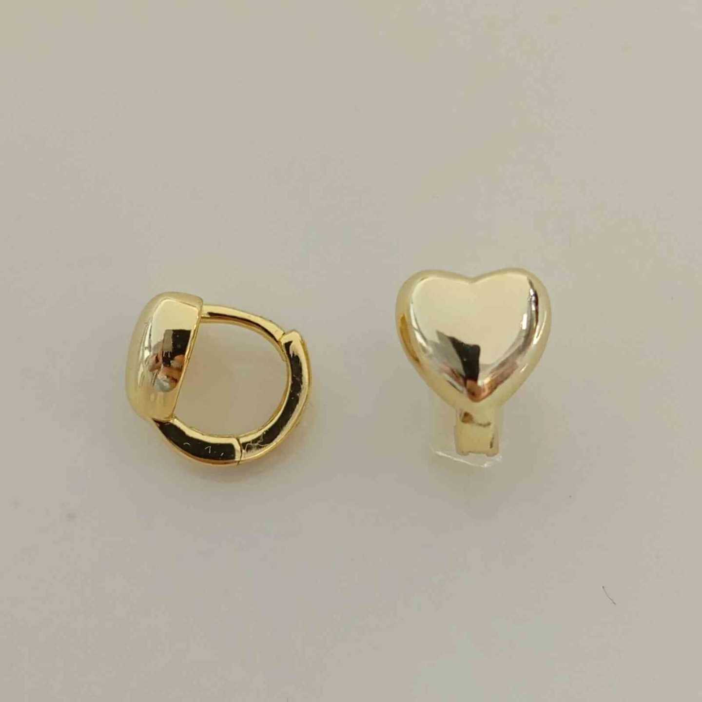 Aro Bañado en Oro 18k  Argolla 9m Corazon