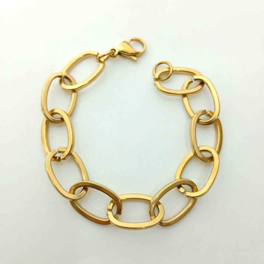 Pulsera Dorada Eslabon Grande