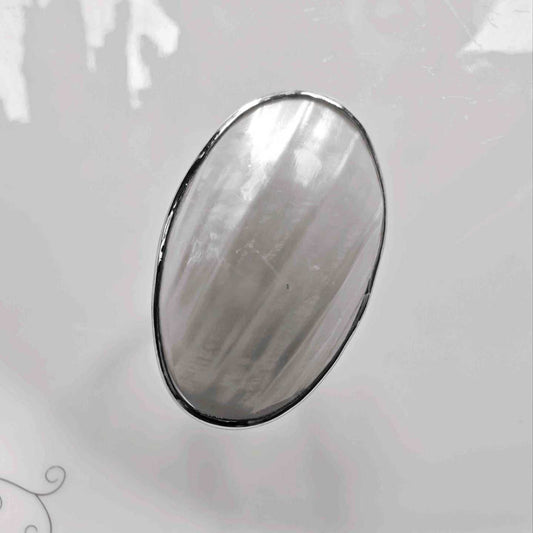 Anillo Bañado Plata Nacal Grande
