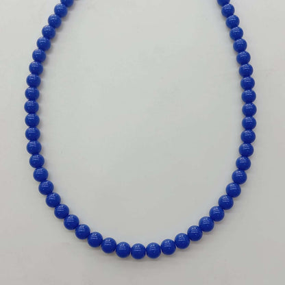 Collar Bañado en Oro Pelotas 8mm Colores Acrilicas 42+5cm