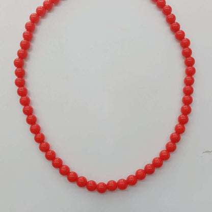 Collar Bañado en Oro Pelotas 8mm Colores Acrilicas 42+5cm