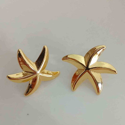 Aro de Acero Dorado Estrella del Mar Grande