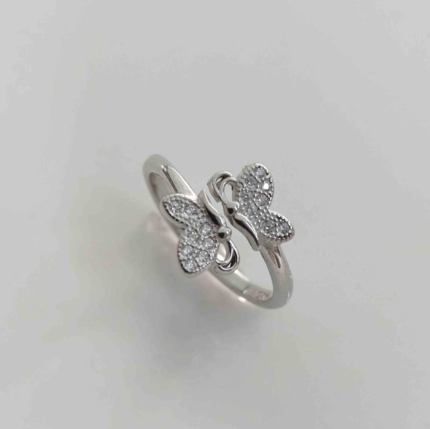 Anillo Plata925 Mariposa Circones Abierto