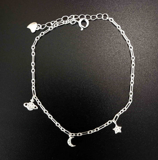 Pulsera Plata925 1 Mundo 1 Luna 1 Estrella