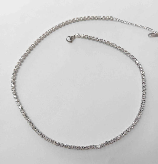 Collar Plateado Circones Sintillo