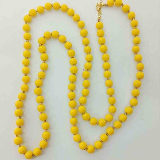 Collar Larga Pelotitas Cristal Vitrio Colores