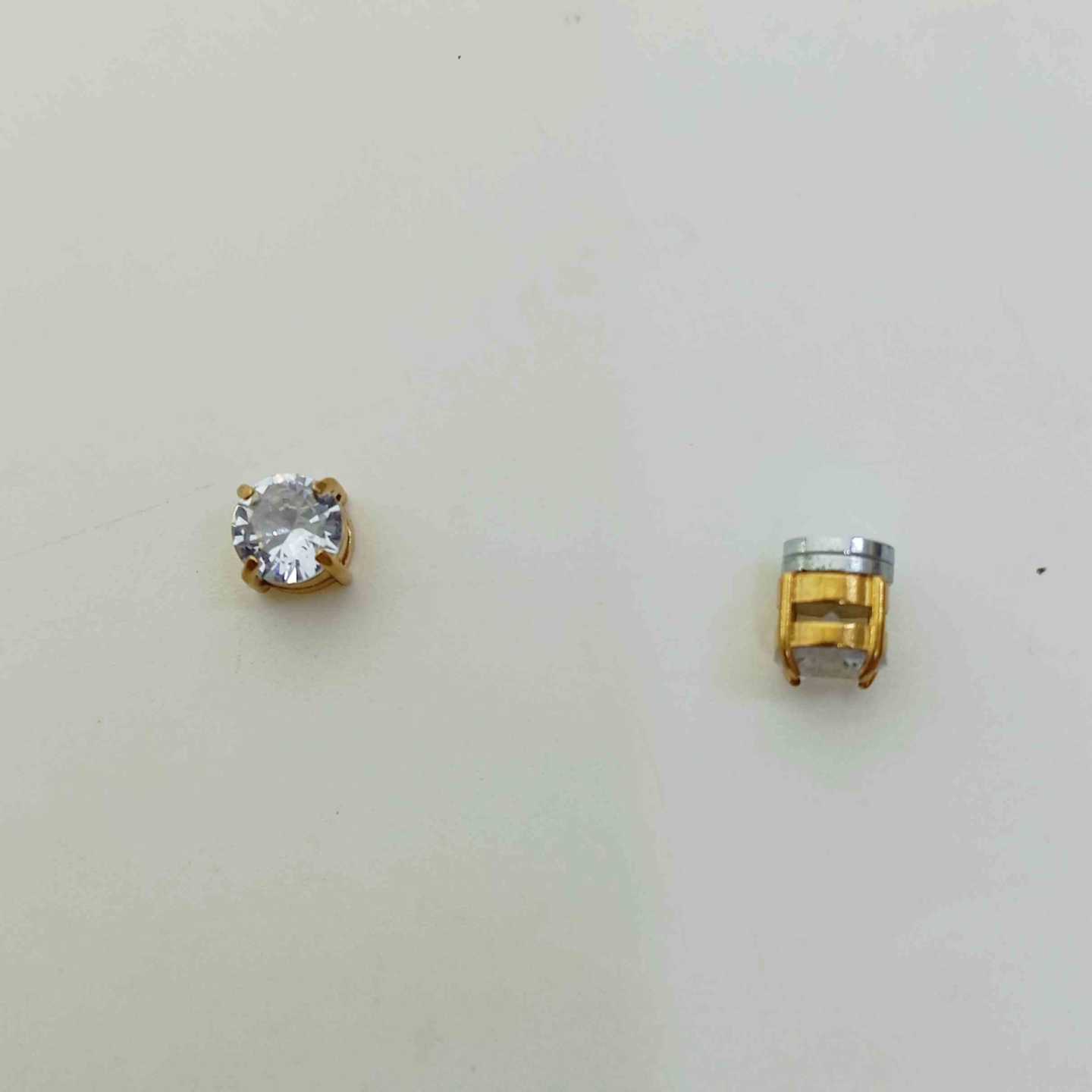 Aro Acero inoxidable Dorado Punto Luz 6mm Iman