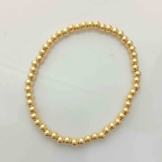 Pulsera Bañado en Oro18k Pelotita 5mm