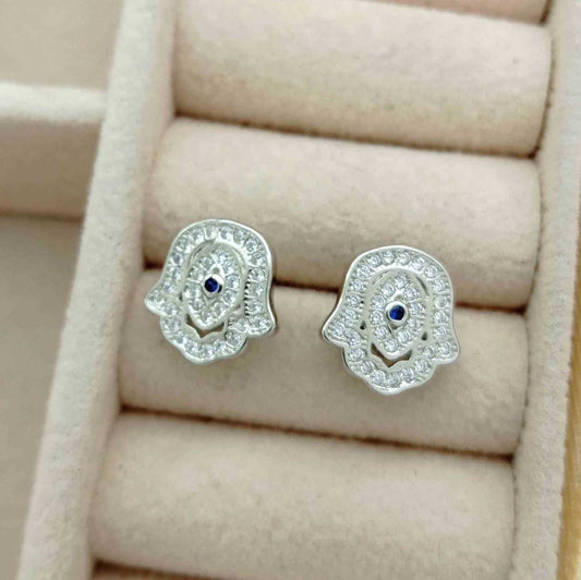Aro Plata925 Mano y Ojo Turco Circones